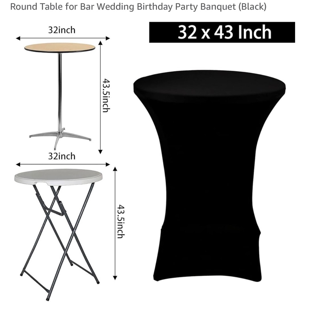 Black cocktail tablecloths